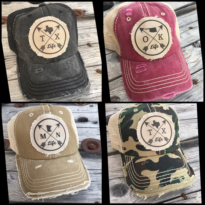 State Life- Raggy Camo Hat