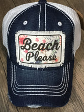 Blue Hat. Beach Please Tropical