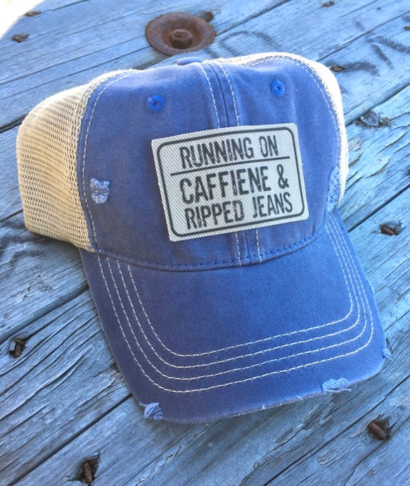 IN STOCK Running On Caffeine and Ripped Jeans