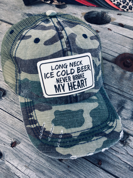 SOLD OUT Vintage Camo- Long Neck Ice Cold Beer