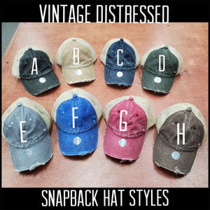 State Girl Hat. Distressed Hats