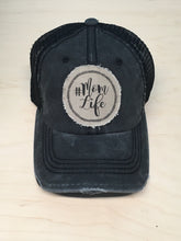 Momlife . Distressed Black Hat