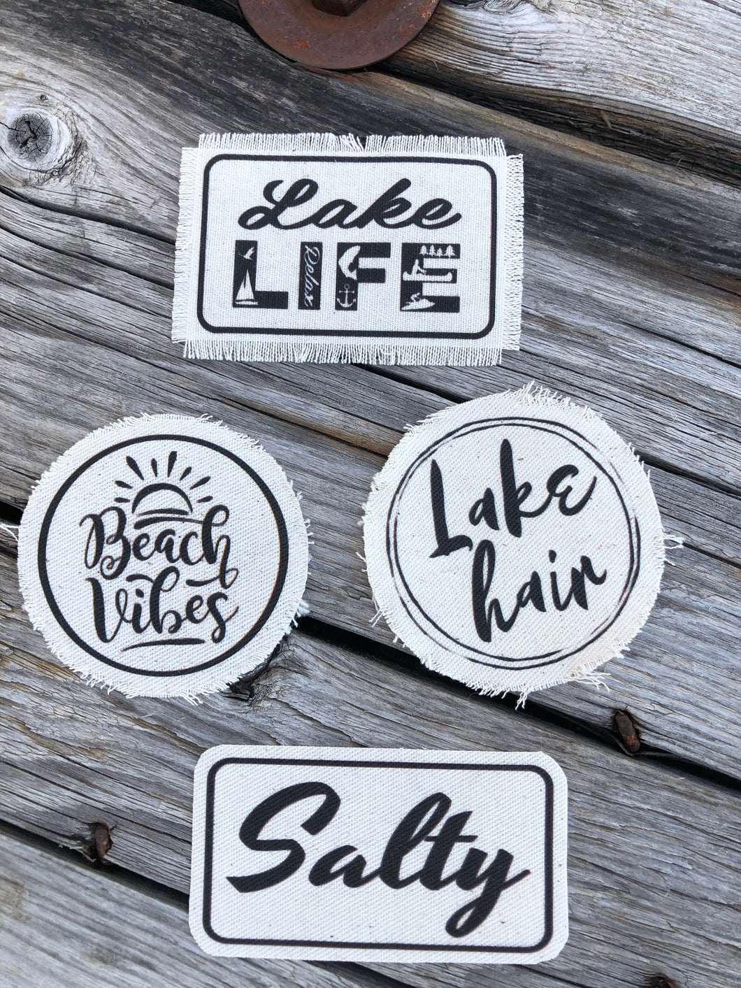 Summer Patches: lake life, lake hair, salty, beach vibes