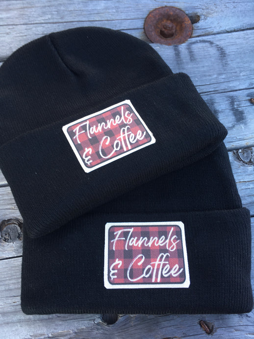 IN STOCK Flannels And Coffee. Black beanie