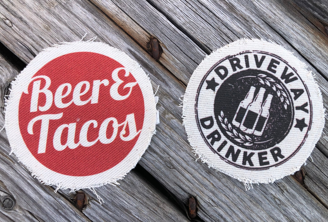 FB Patch sale- beer & tacos, driveway drinker