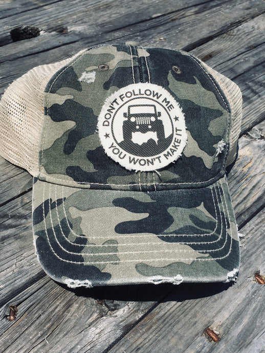 Vintage Camo. Jeep Hat