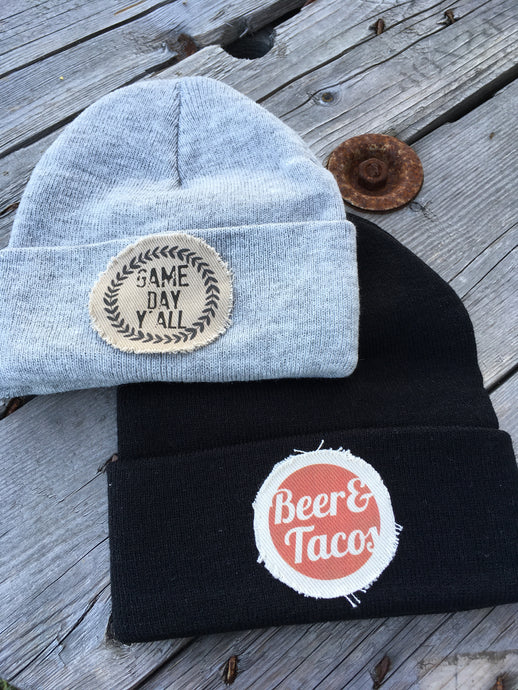 SALE Beanie- Beer Tacos Or Game Day Yall