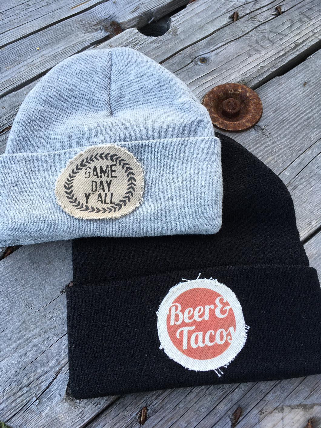 SALE Beanie- Beer Tacos Or Game Day Yall