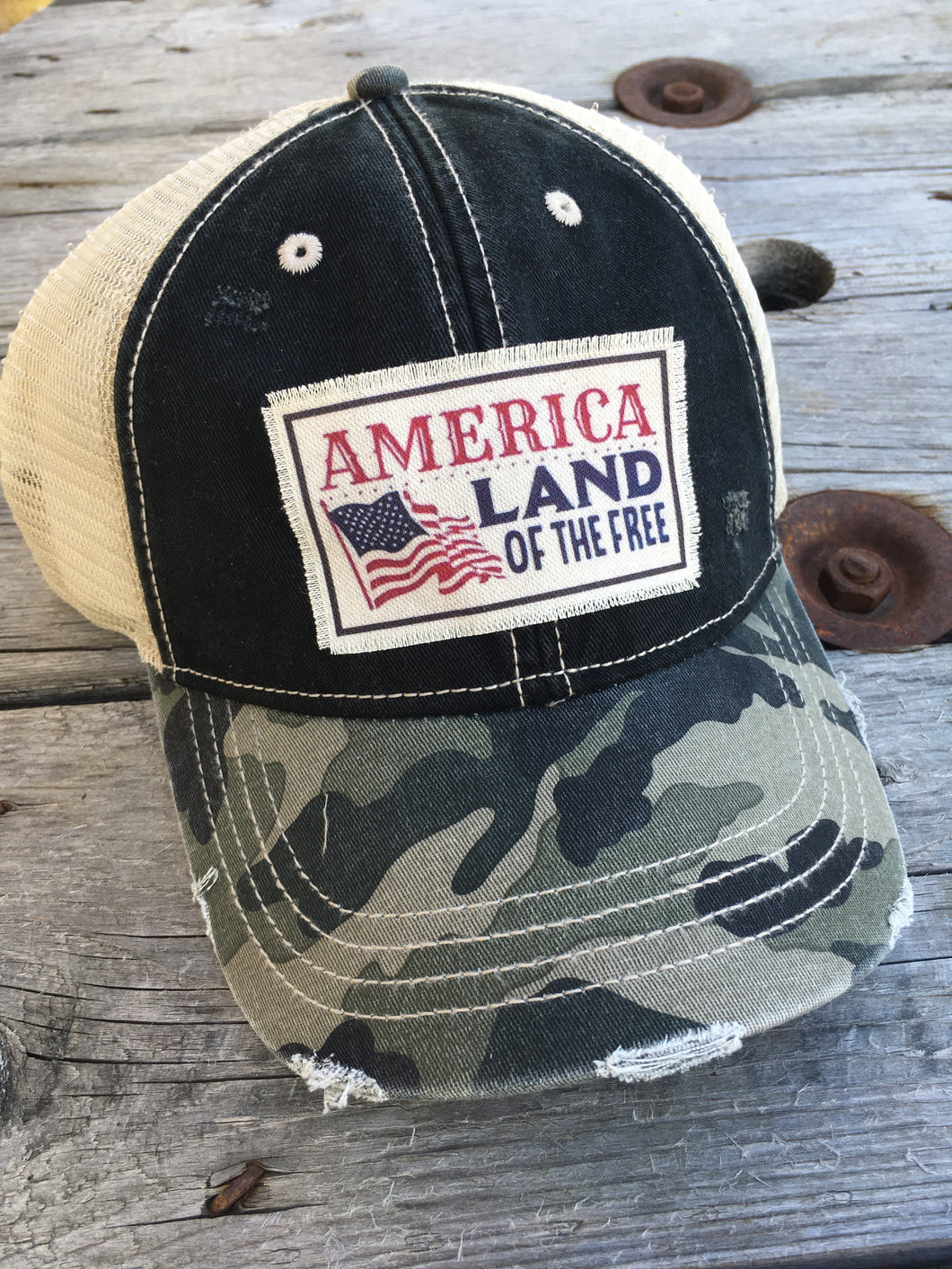 SALE America Land Of The Free- Camo Bill