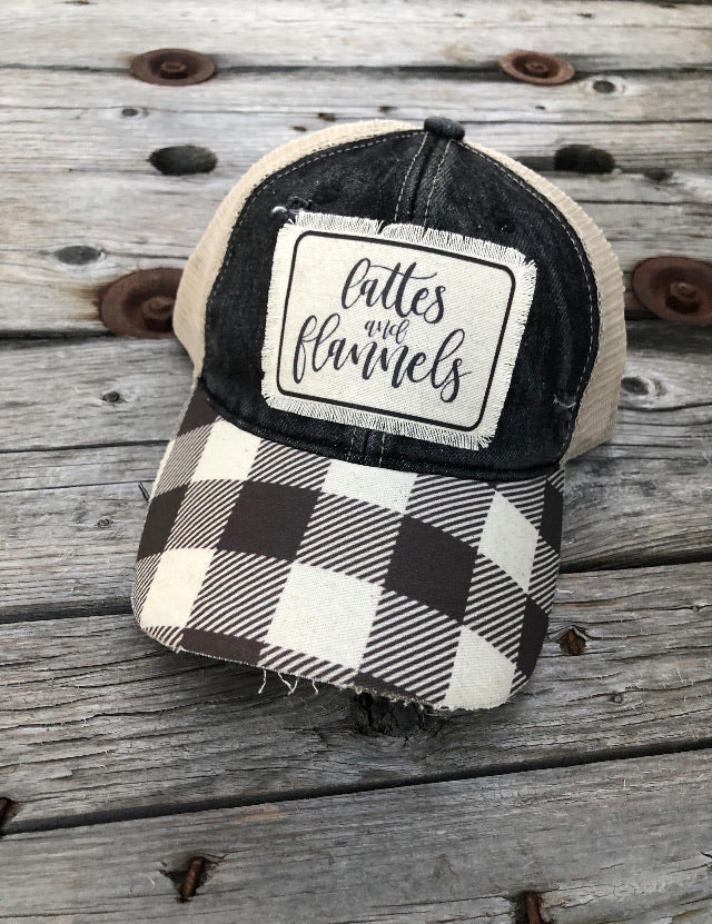 NEW DUO Distressed Checkered Plaid Hat