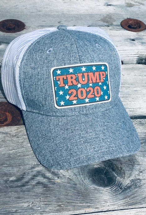 Trump Stars 2020 Grey Trucker Hat