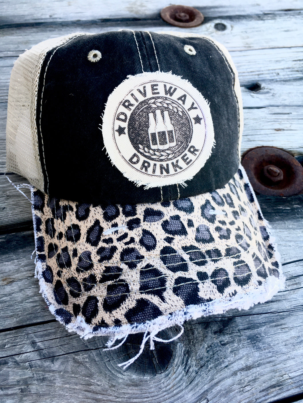 Driveway drinker //Hat: leopard bill raggedy