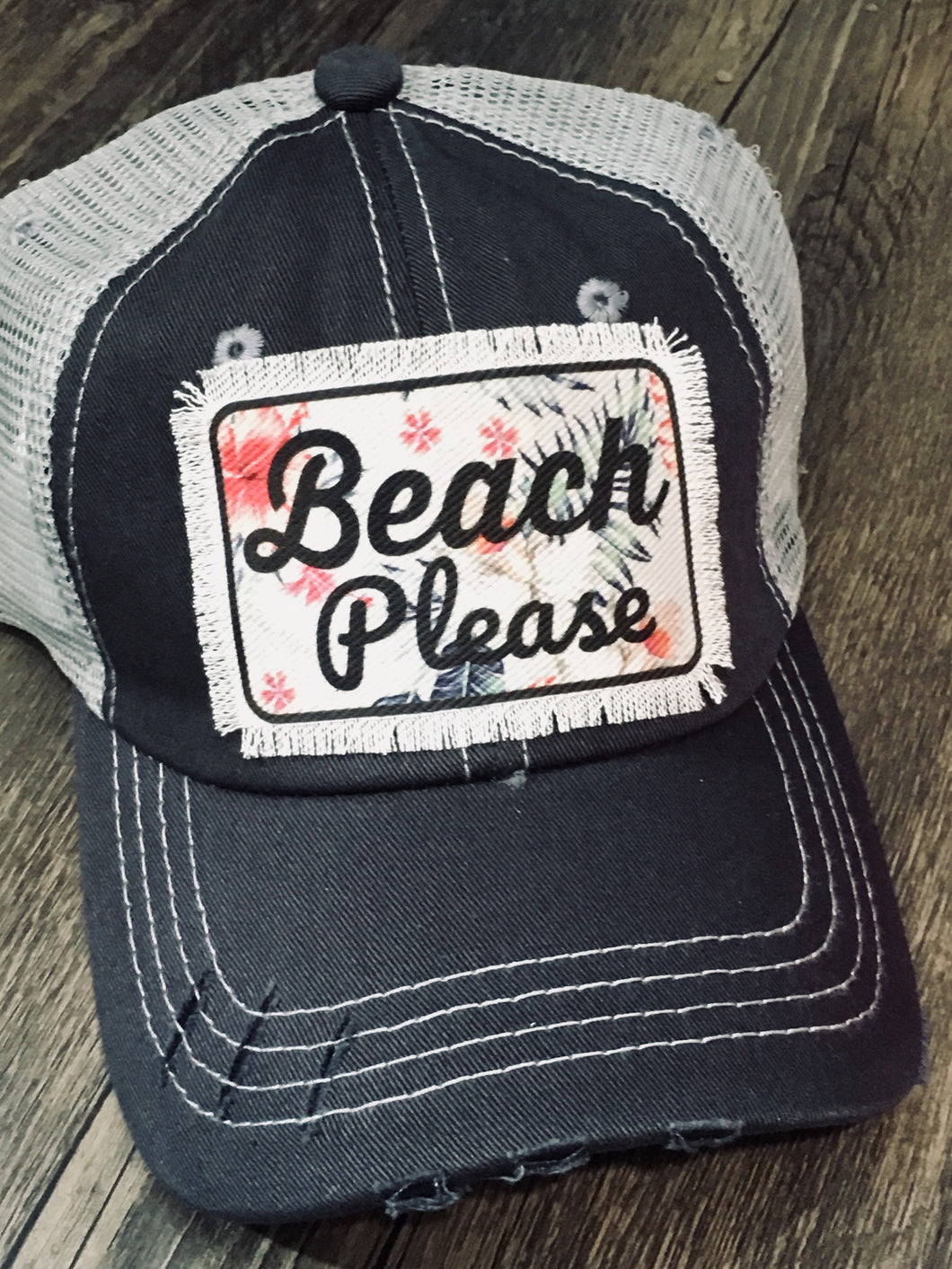 ❌OUT OF STOCK❌Grey Hat- Beach Please Tropical