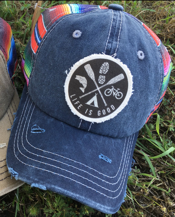 Life Is Good. Camping Serape Hat