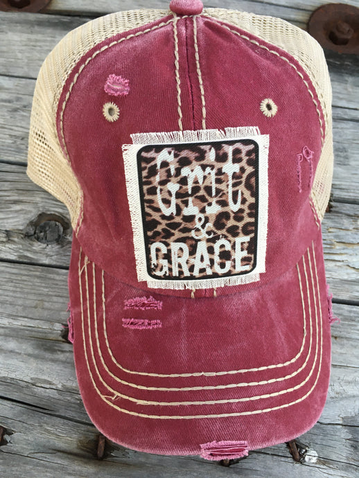 Grit and Grace Leopard. Red Khaki