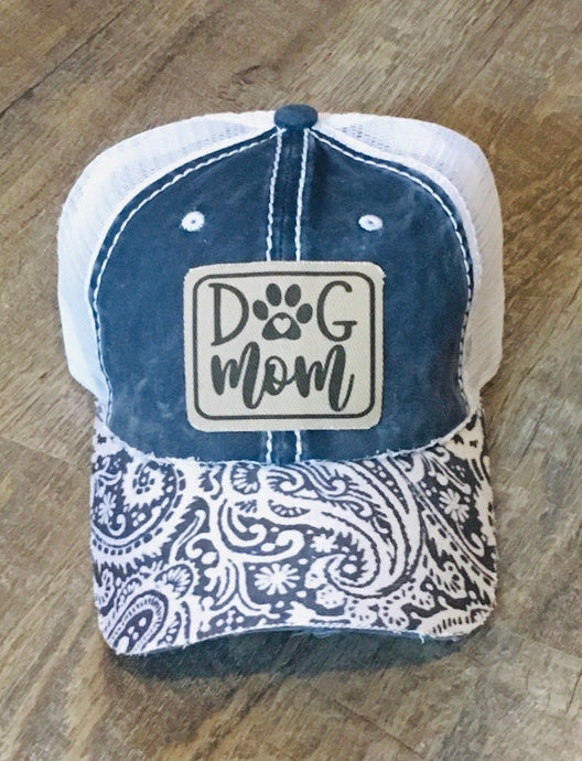 Raggedy Patch Bill- Dog Mom Navy