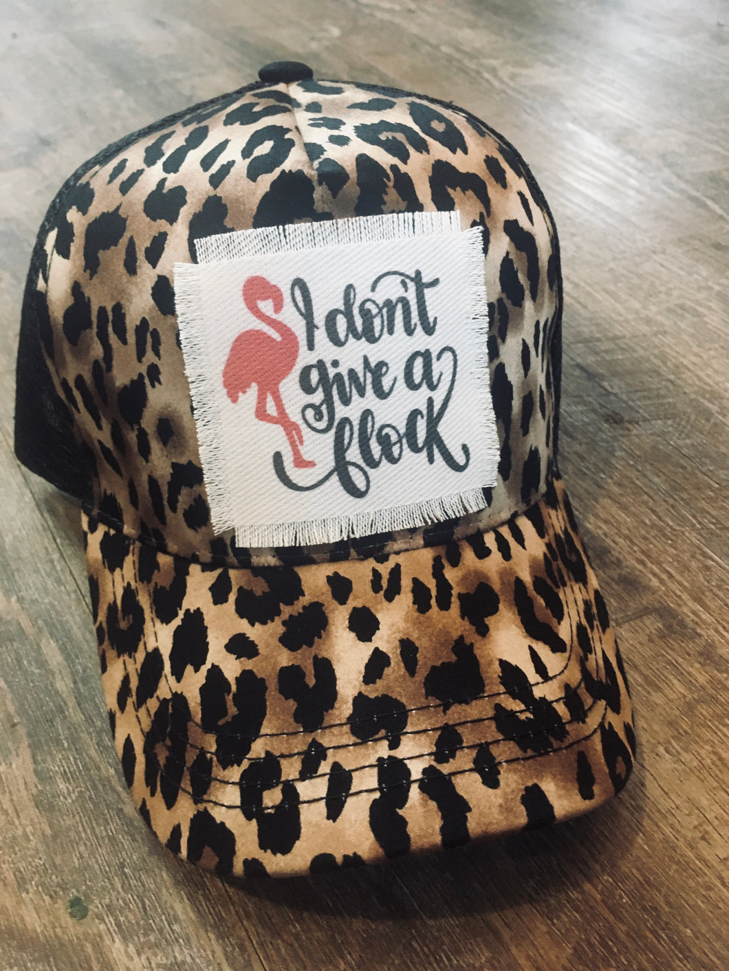 🚨OUT OF STOCK🚨Leopard Trucker- Dont Give A Flock