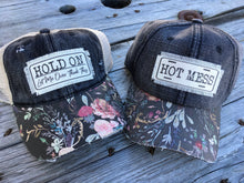 Hot Mess Or Hold On Hats. Raggedy Floral Bill