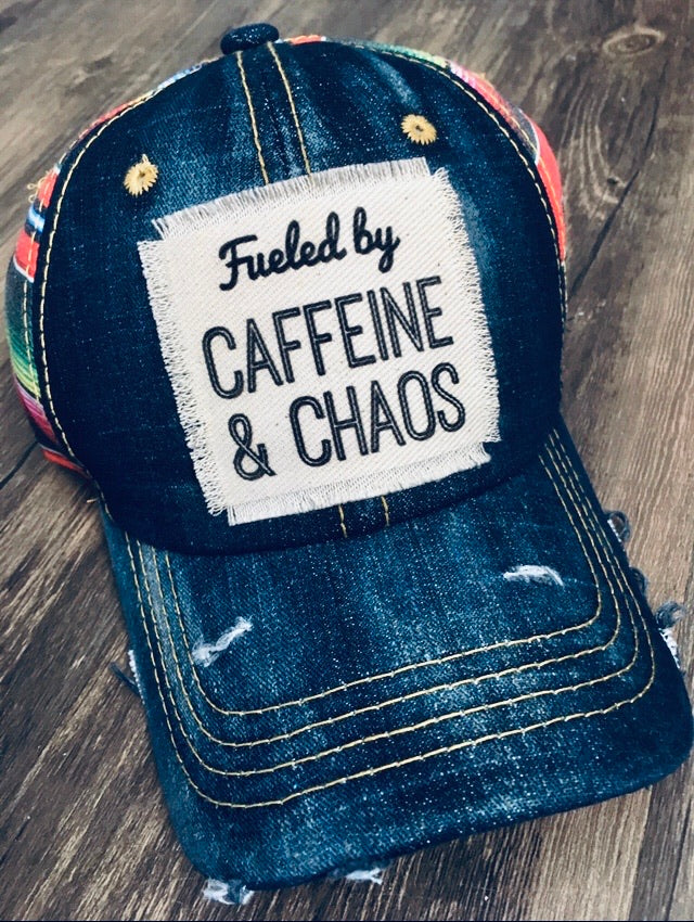 Fueled By Caffeine Chaos. Serape Hat