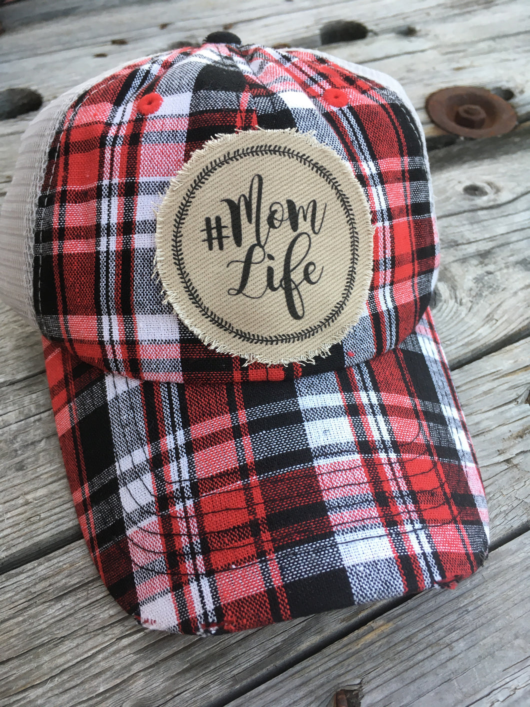 SOLD OUT # MOMLIFE Red plaid