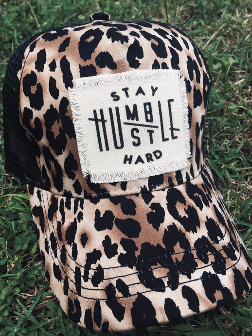 🚨OUT OF STOCK🚨Leopard Trucker- Stay Humble hustle hard