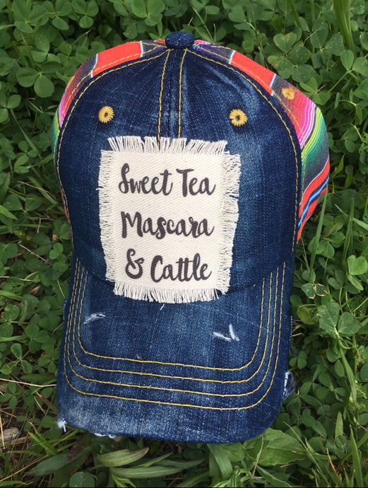 Sweet Tea Mascara Cattle. Serape Hat