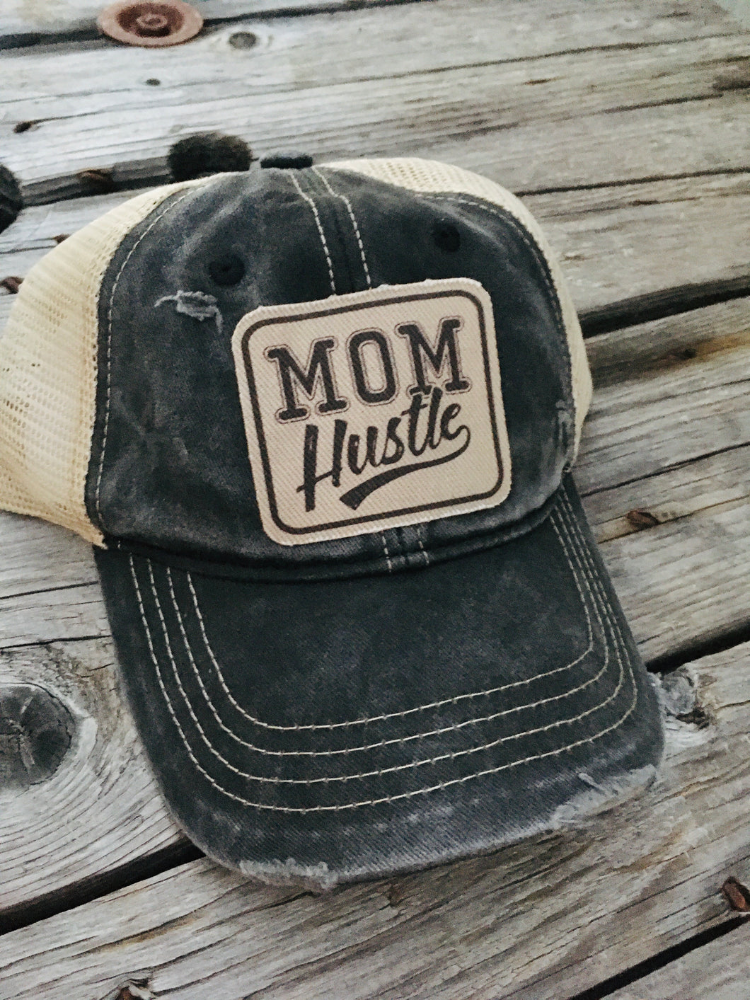 Mom Hustle Olive Green Hat