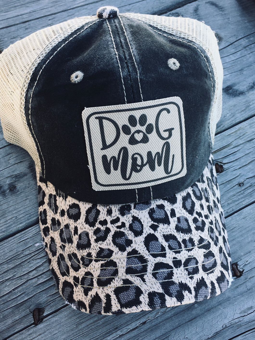 ReStocked- Dog Mom. Leopard Bill