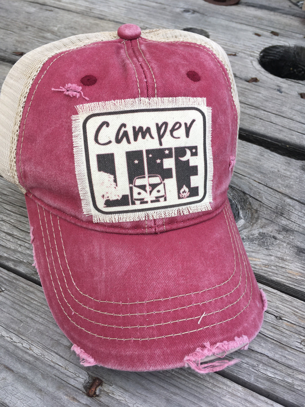 SALE Camper Life- Red Vintage