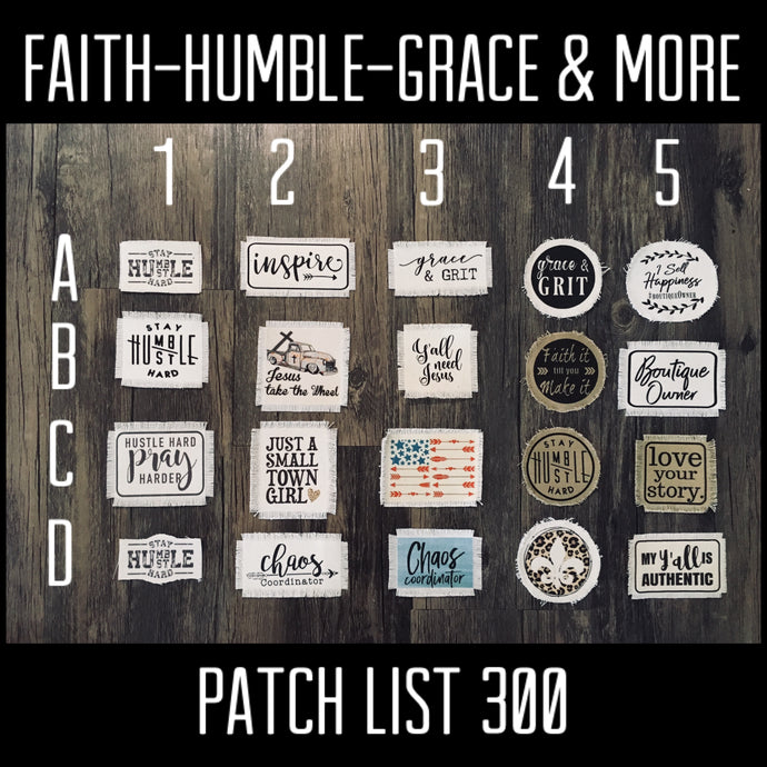 Patches- Faith Grace Humble