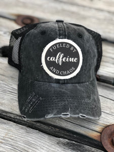 Fueled by caffeine and chaos- Black black mesh (CS)