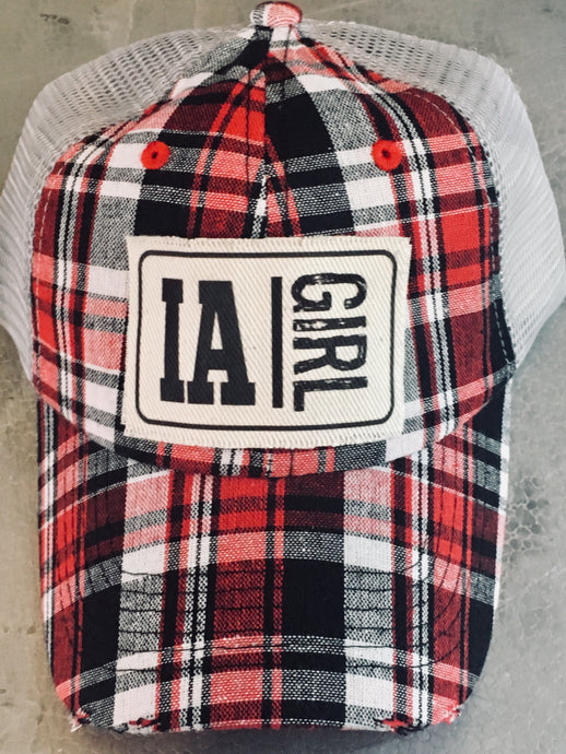 Red Plaid State Hats