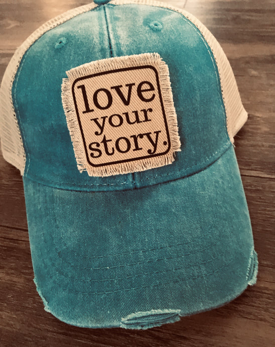 NEW! Love Your Story Teal Hat